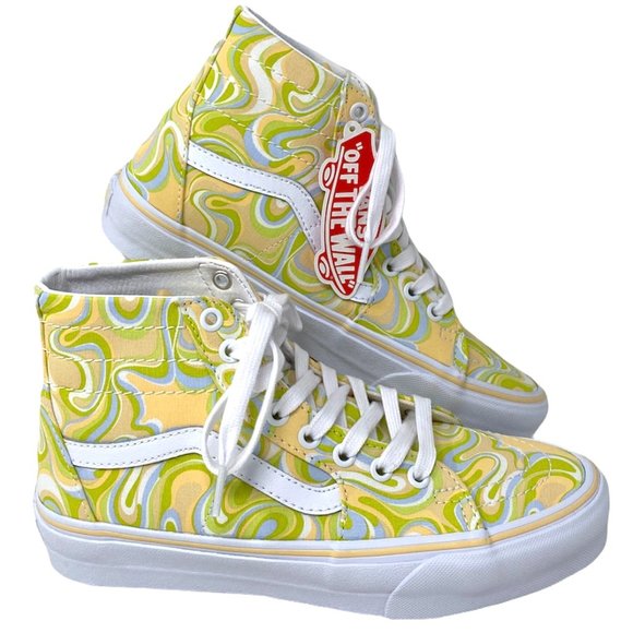 Vans Shoes - 💖MEGA SALE💖VANS SK8-HI Tapered Swirl  Womens Lime Cream Yellow   VN0A4U16JLN